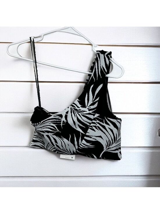 Zara Tops - NWT Zara Women's L Cropped Asymmetrical Black and White Floral Tank Top